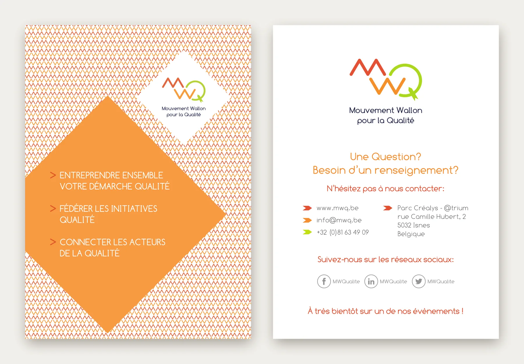 Branding MWQ : Flyer, recto et verso