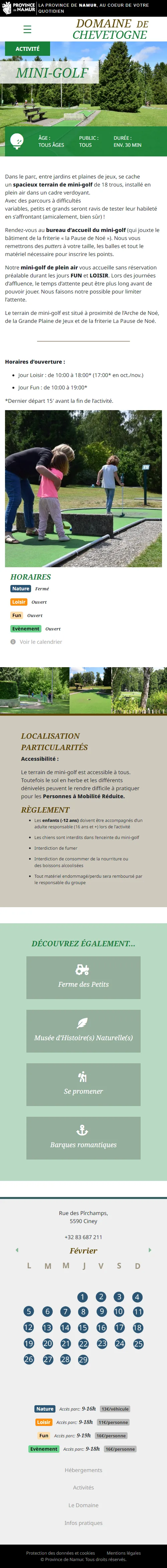 Domaine de Chevetogne : Une activité