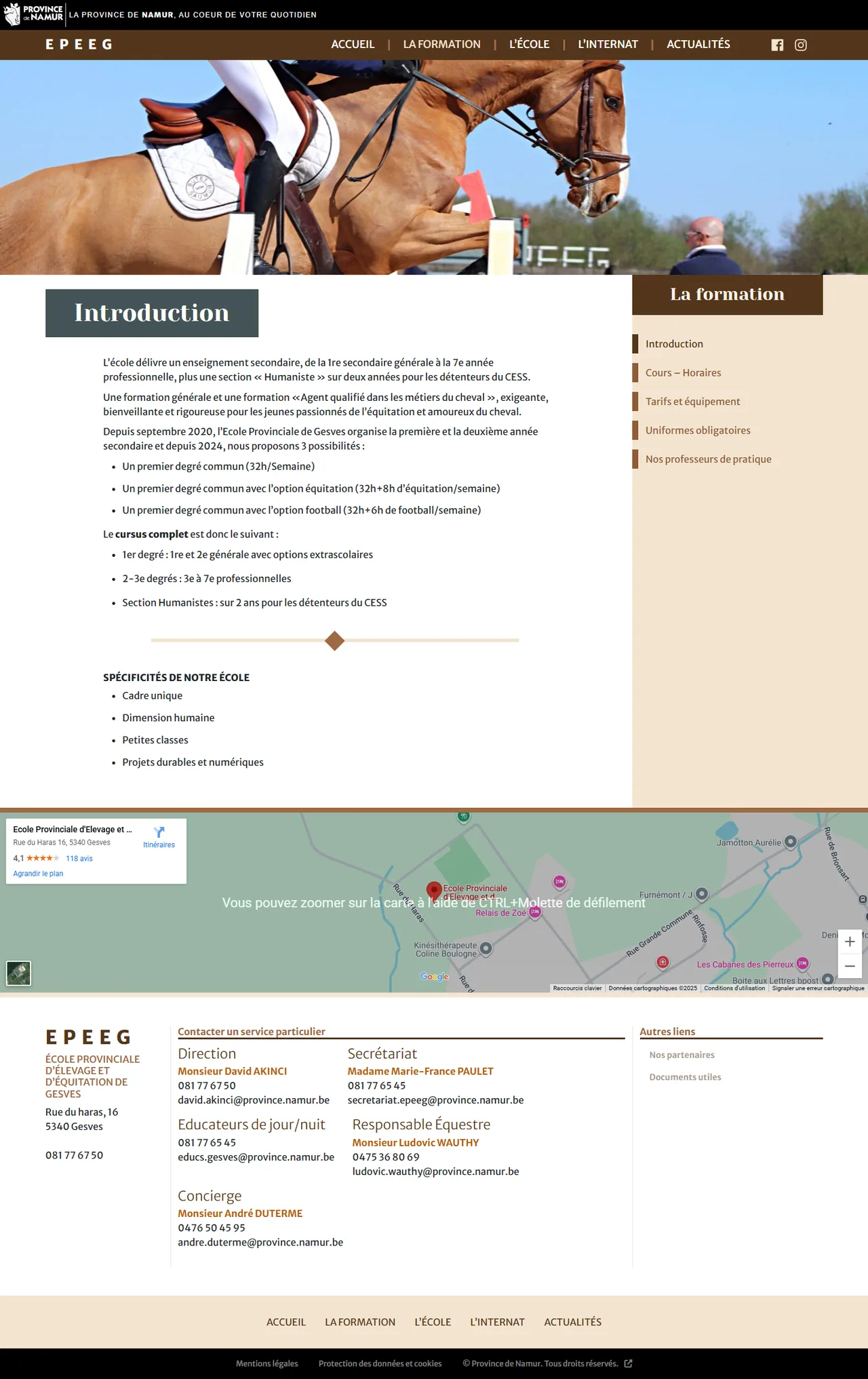 EPEEG : La formation