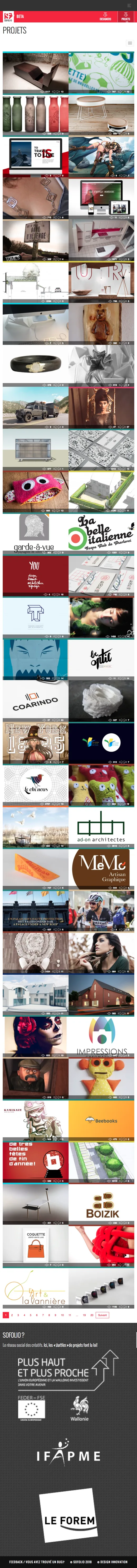Sofolio : Les projets